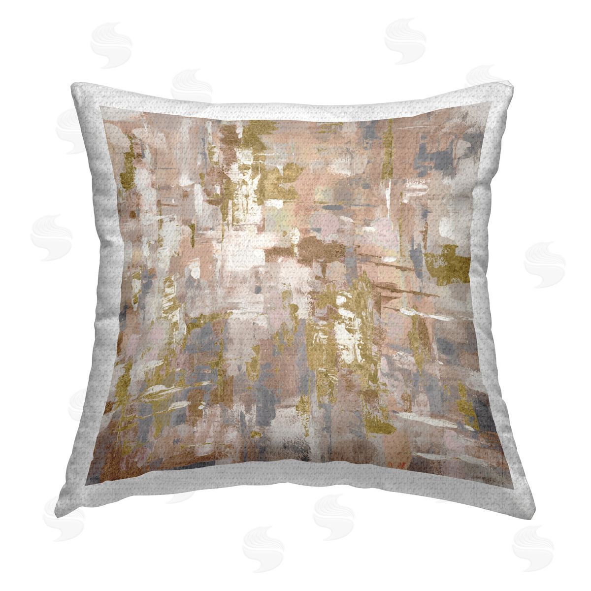 Lorenzo Collective Abstract with Paint Streaks Outdoor Quick-Dry Polyester Printed Throw Pillow