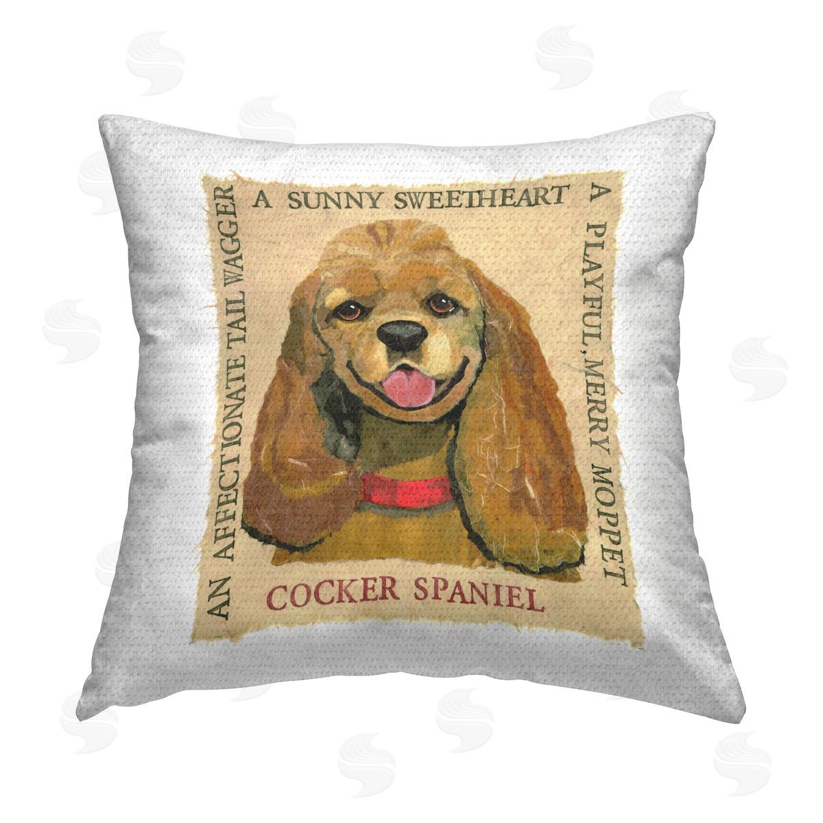 Nancy Overton Fun Cocker Spaniel Phrases Outdoor Quick-Dry Polyester Printed Throw Pillow