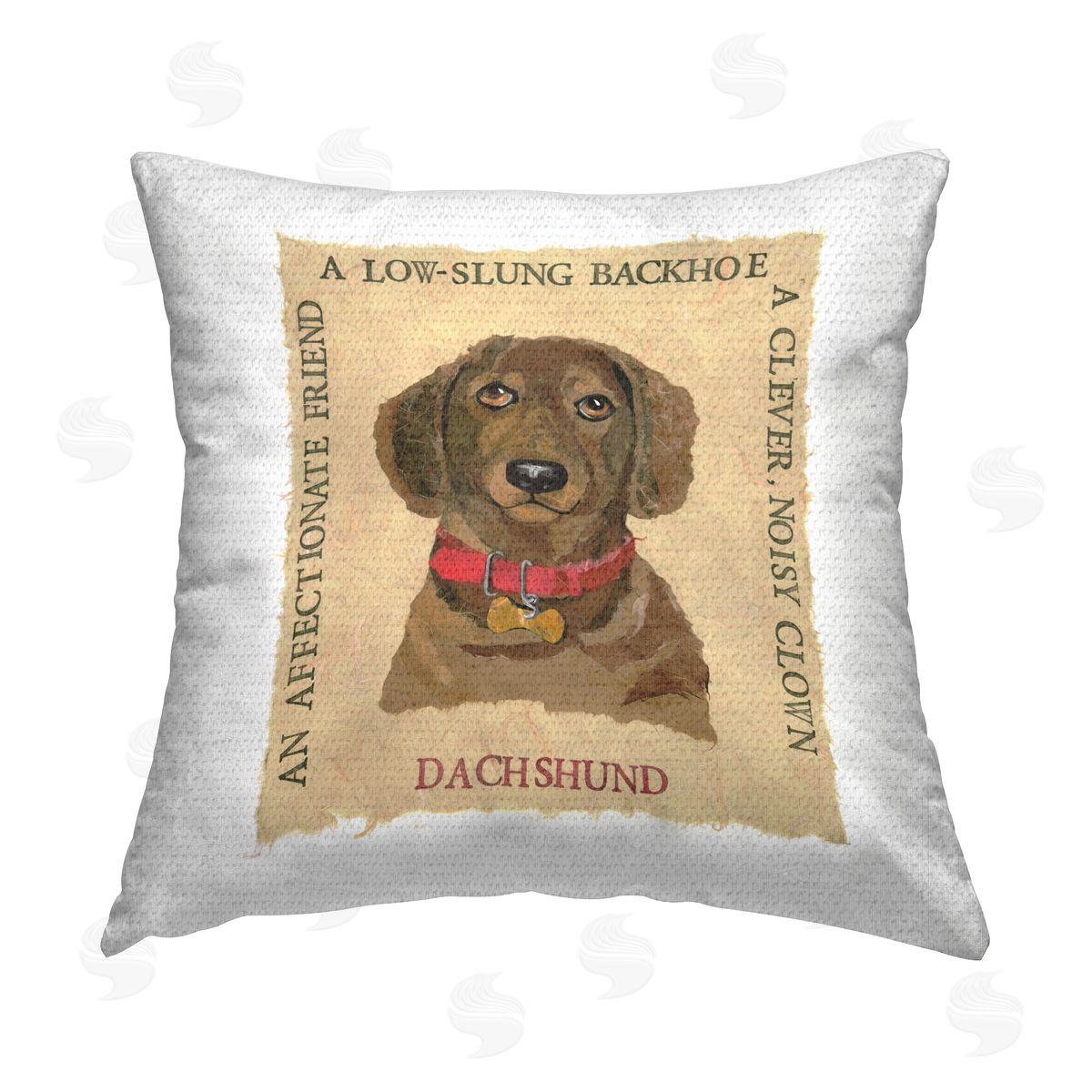 Nancy Overton Fun Dachshund Pet Phrases Outdoor Quick-Dry Polyester Printed Throw Pillow