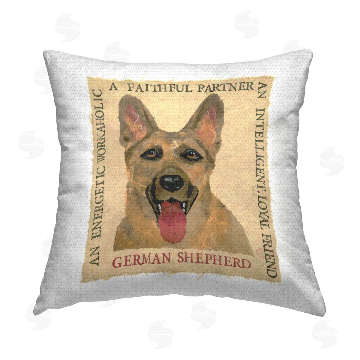 Nancy Overton Fun German Shepherd Phrases Outdoor Quick-Dry Polyester Printed Throw Pillow