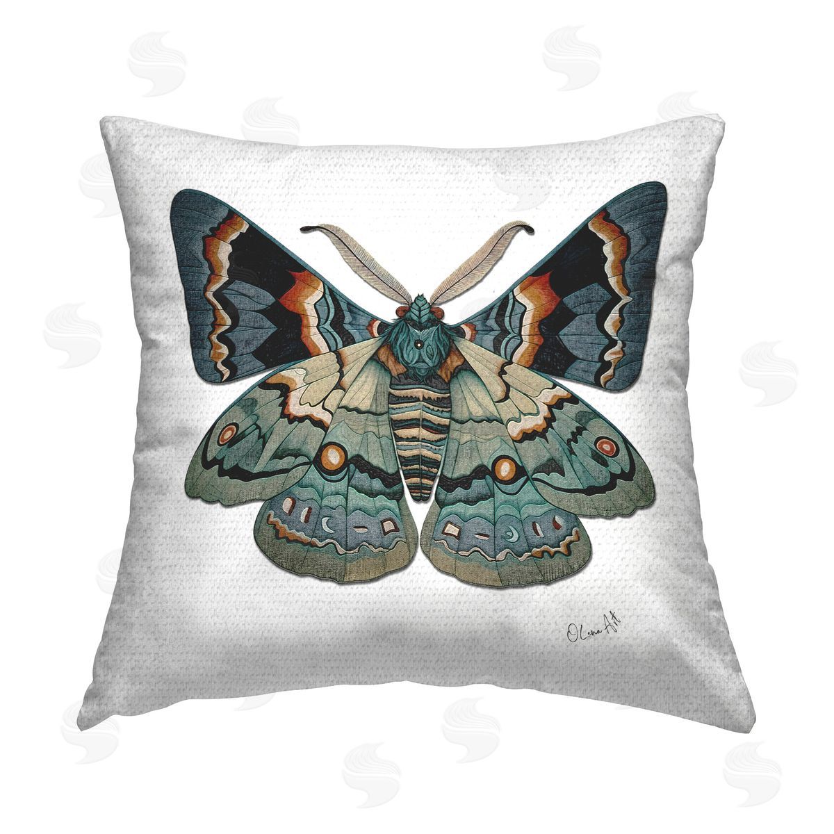 Lena Owens Symbol Of Change Moth Outdoor Quick-Dry Polyester Printed Throw Pillow
