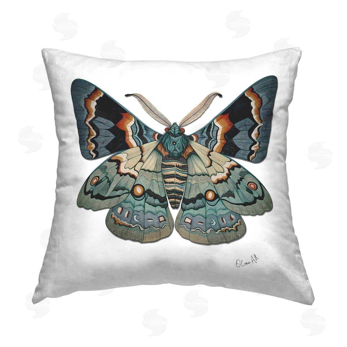 Lena Owens Symbol Of Change Moth Printed Plush Polyester Throw Pillow