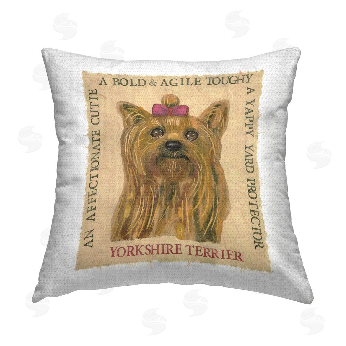 Nancy Overton Fun Yorkshire Terrier Phrases Outdoor Quick-Dry Polyester Printed Throw Pillow