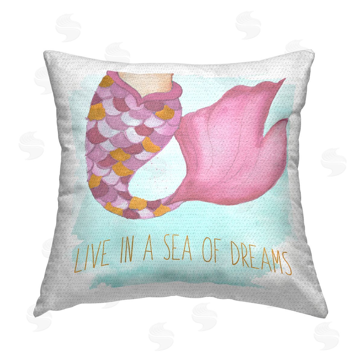 Elizabeth Medley Sea Of Dreams Mermaid Outdoor Quick-Dry Polyester Printed Throw Pillow