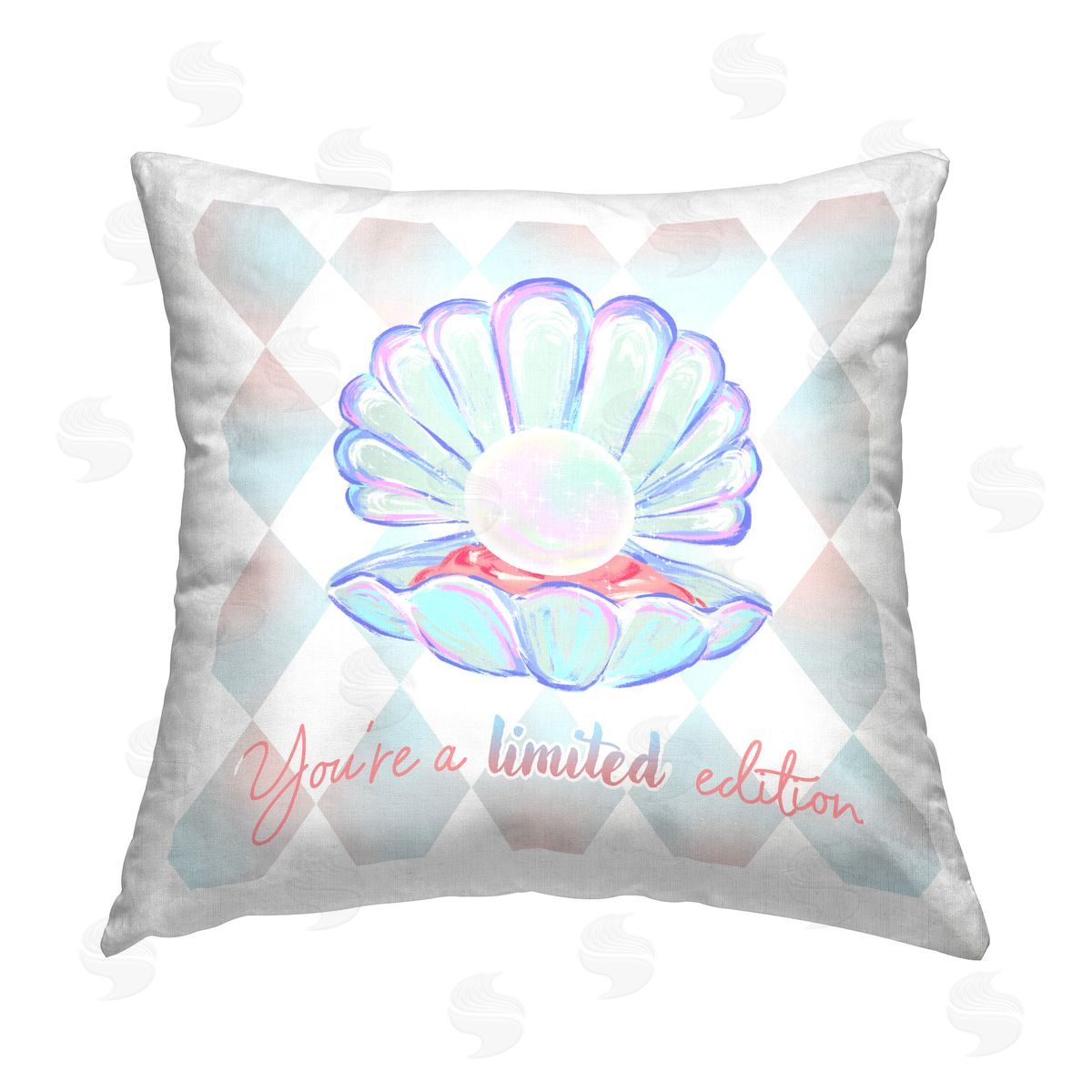 Ziwei Li Limited Edition Pearl Printed Plush Polyester Throw Pillow