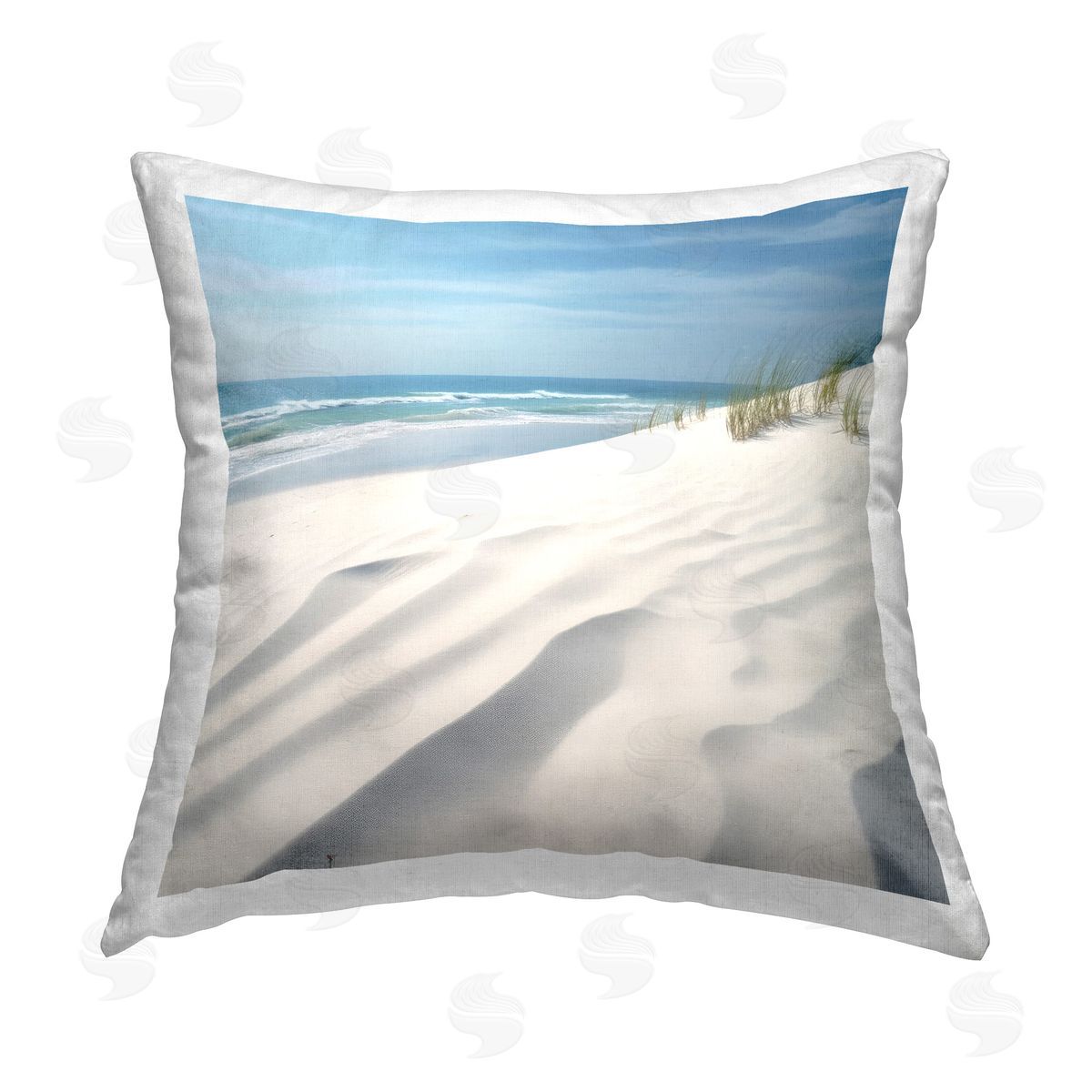 Lazar Studio Seabreeze Windy Dunes Printed Plush Polyester Throw Pillow
