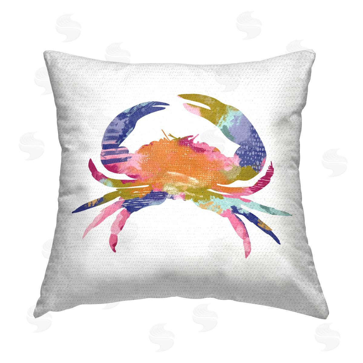 Lisa Nohren Patterned Crab Impression Outdoor Quick-Dry Polyester Printed Throw Pillow