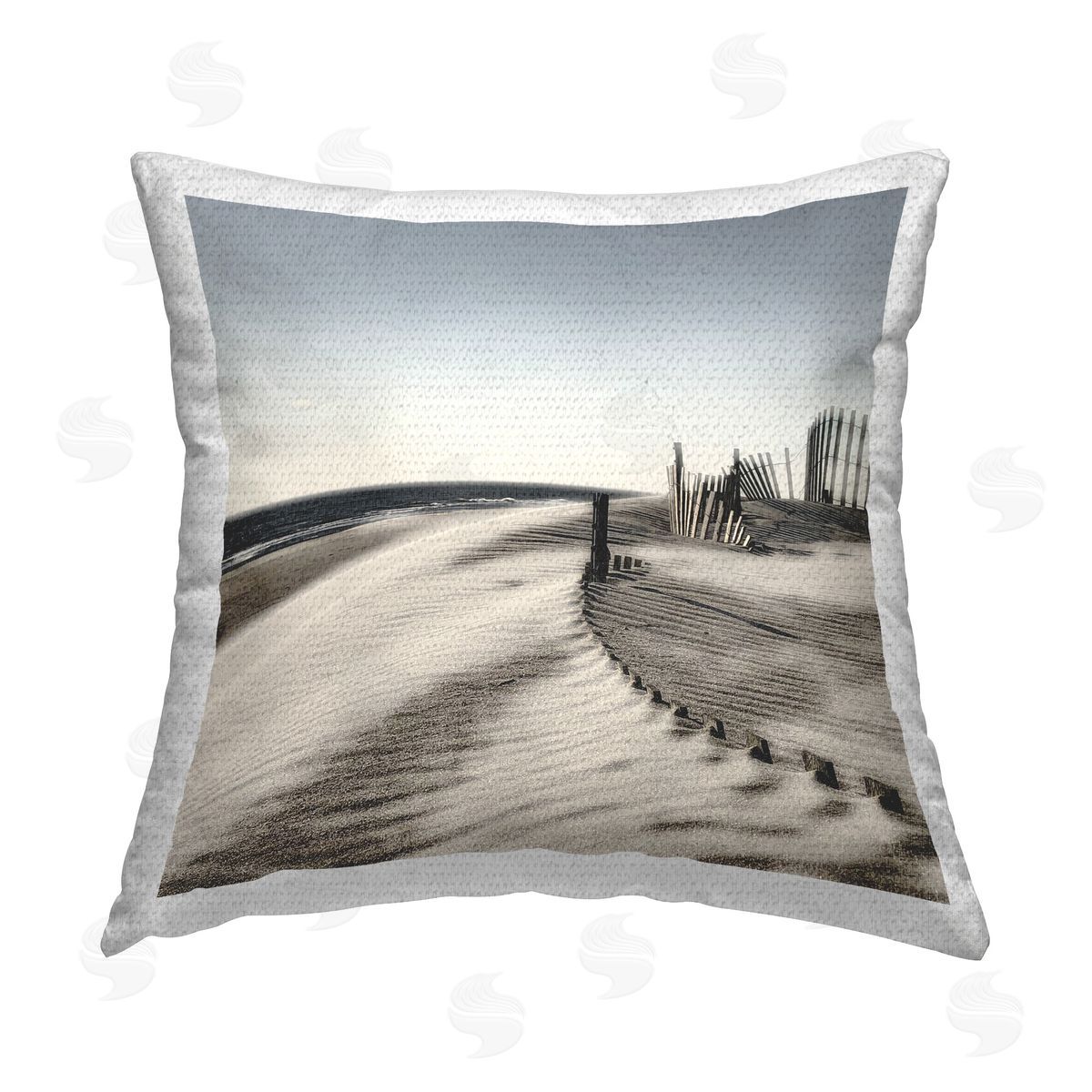 Noah Bay Rippled Beach Fence Outdoor Quick-Dry Polyester Printed Throw Pillow