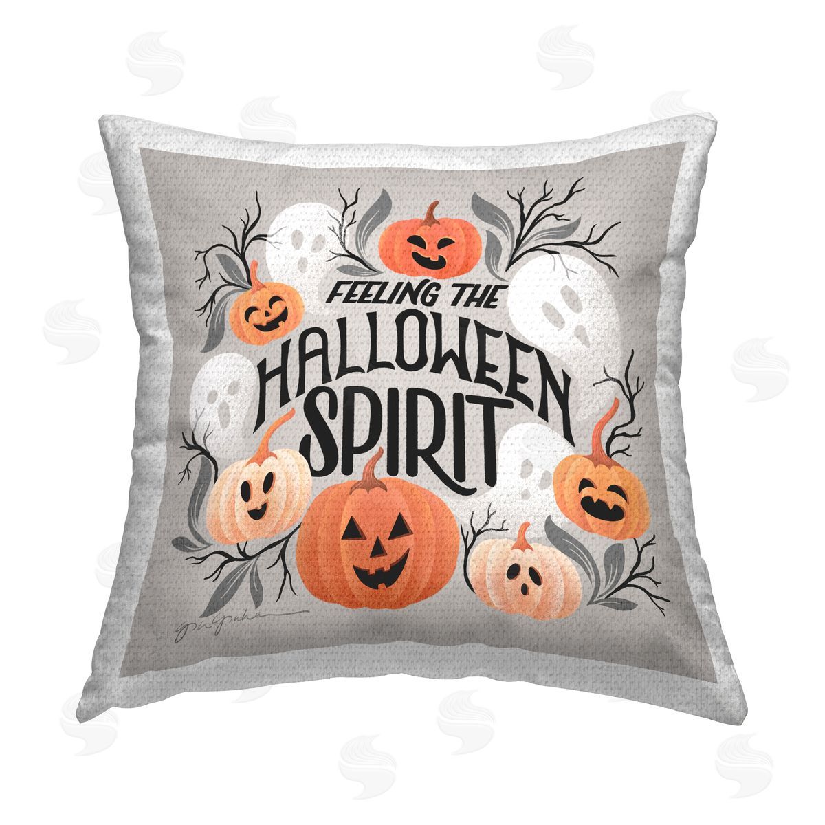 Gia Graham Feeling Halloween Spirit Outdoor Quick-Dry Polyester Printed Throw Pillow