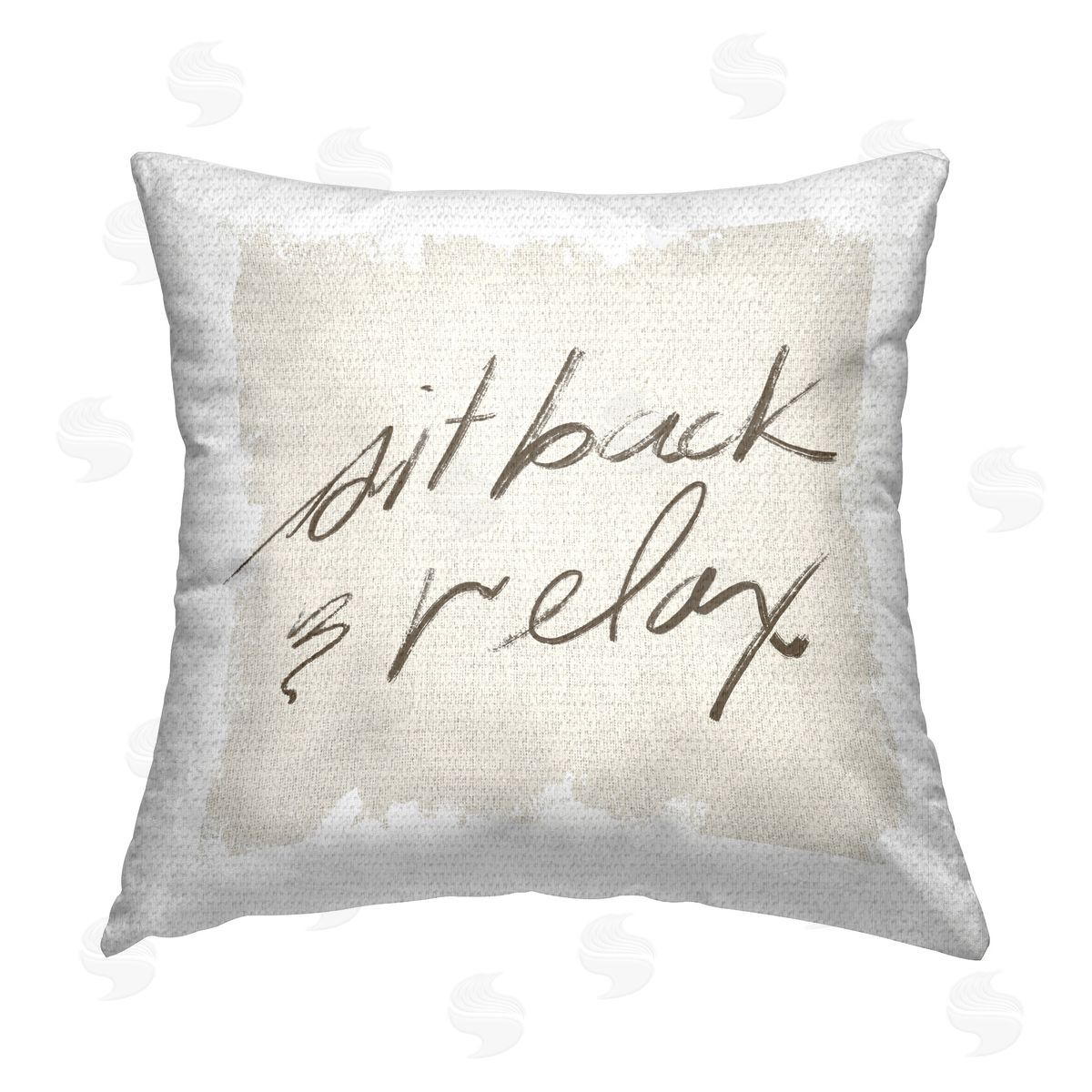 Stupell Studio Sit Back & Relax Outdoor Quick-Dry Polyester Printed Throw Pillow