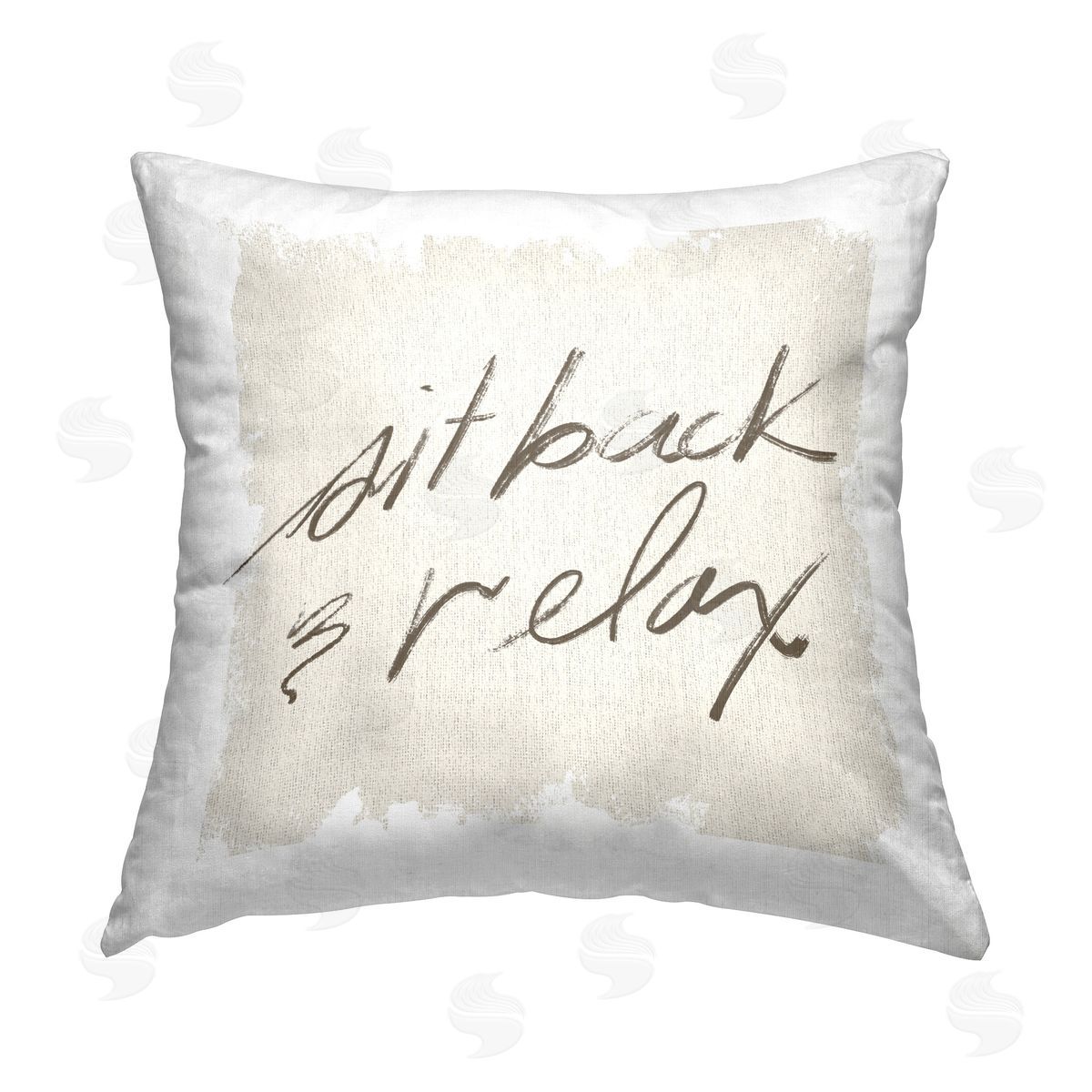 Stupell Studio Sit Back & Relax Printed Plush Polyester Throw Pillow