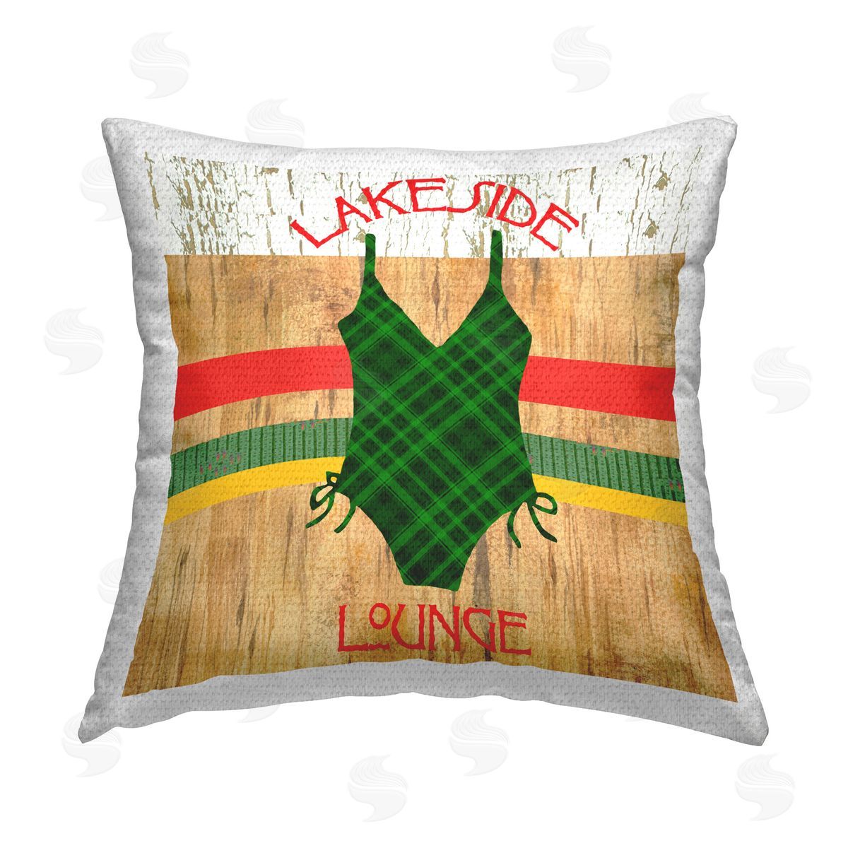 Andrea Tachiera Lakeside Lounge Swimsuit Outdoor Quick-Dry Polyester Printed Throw Pillow