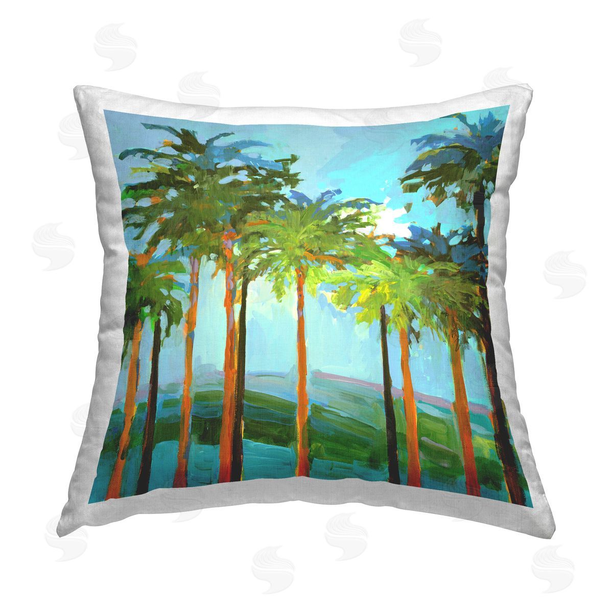 Jane Slivka Tall Palms Abstraction Printed Plush Polyester Throw Pillow