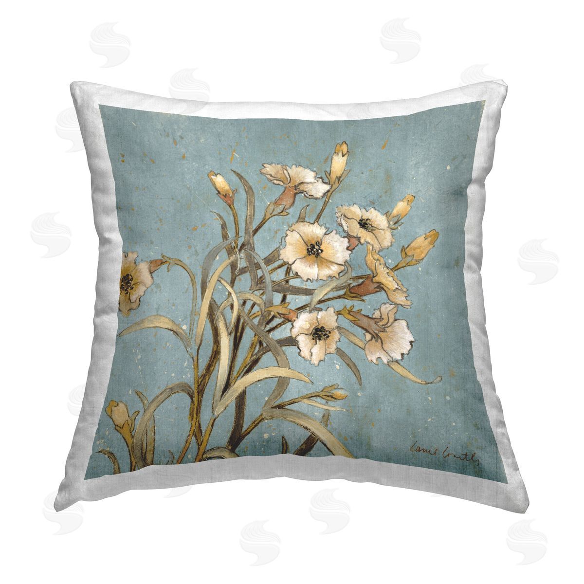 Lanie Loreth Natural Blooming Buds Printed Plush Polyester Throw Pillow