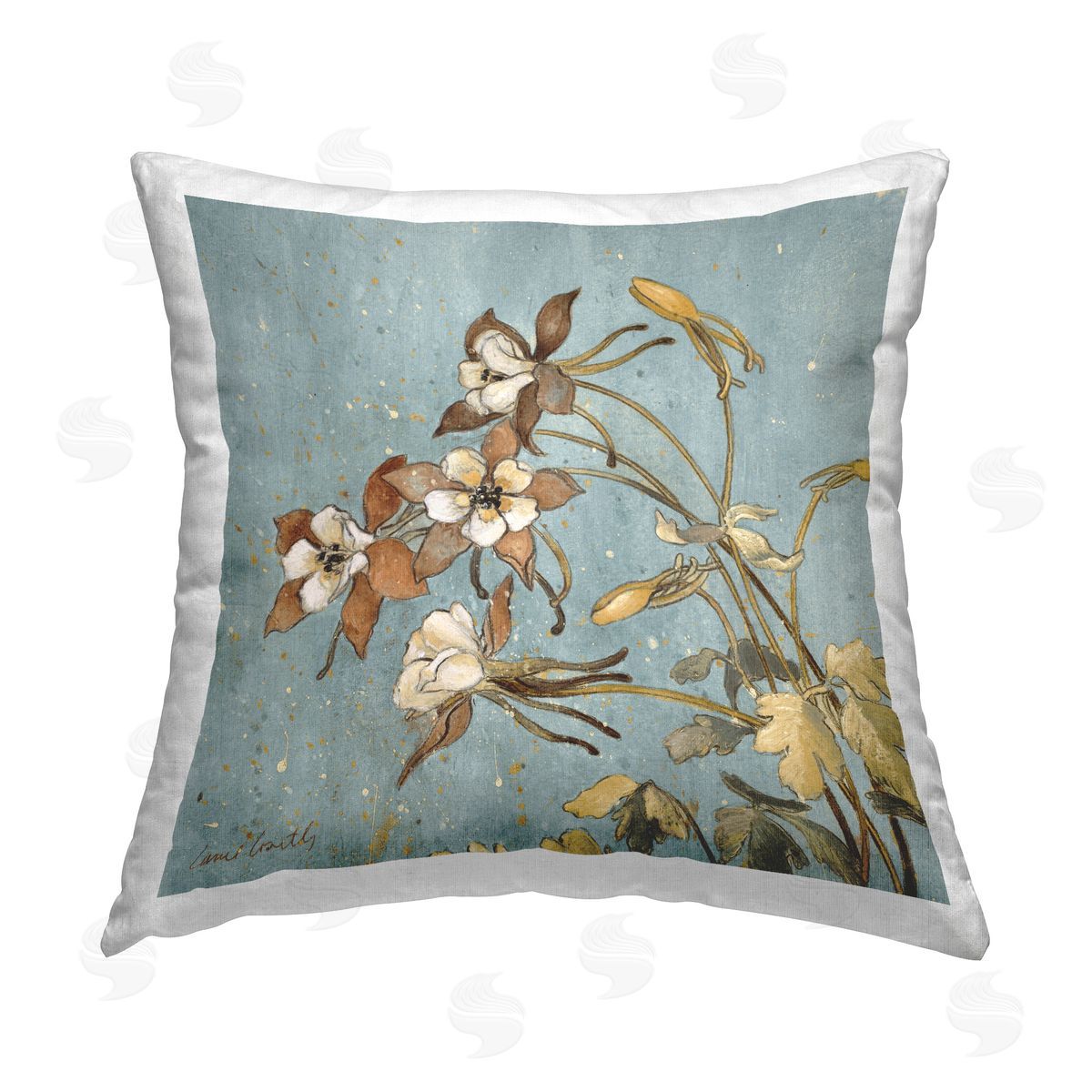 Lanie Loreth Rustic Blooming Buds Printed Plush Polyester Throw Pillow