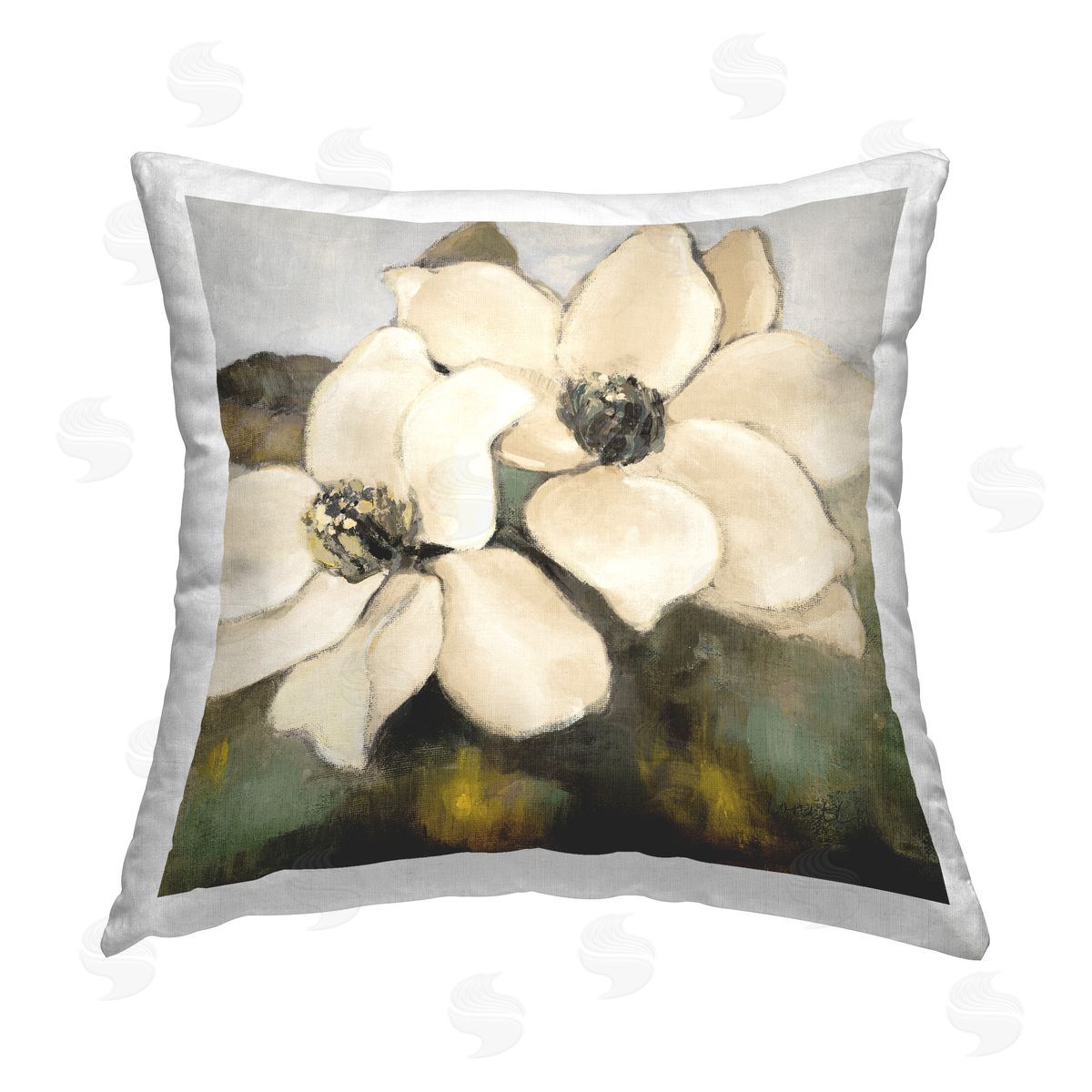 Lanie Loreth Magnolia Blossom Duo Printed Plush Polyester Throw Pillow