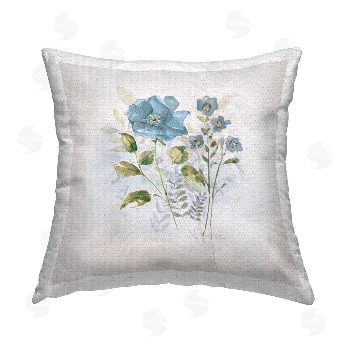 Sally Swatland Soft Cottage Botanicals Outdoor Quick-Dry Polyester Printed Throw Pillow