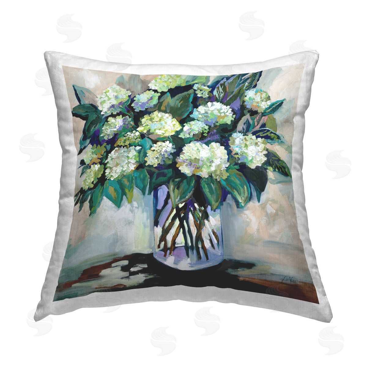Jeanette Vertentes Full Jaimes Bouquet Printed Plush Polyester Throw Pillow