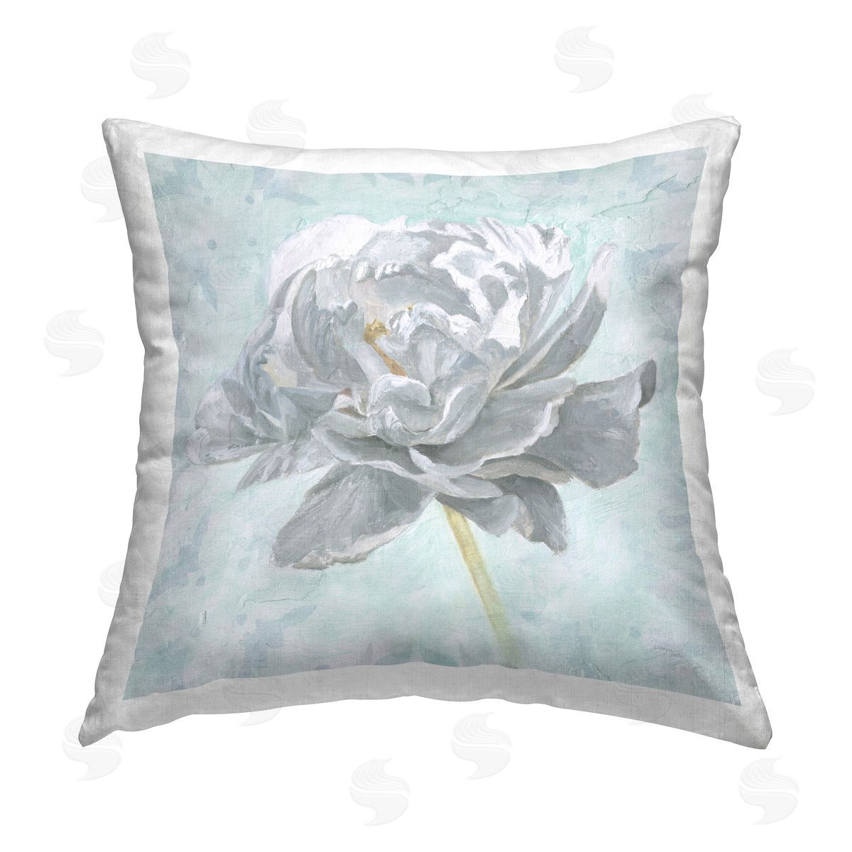 Wellington Studio Sublime Peony Bloom Printed Plush Polyester Throw Pillow
