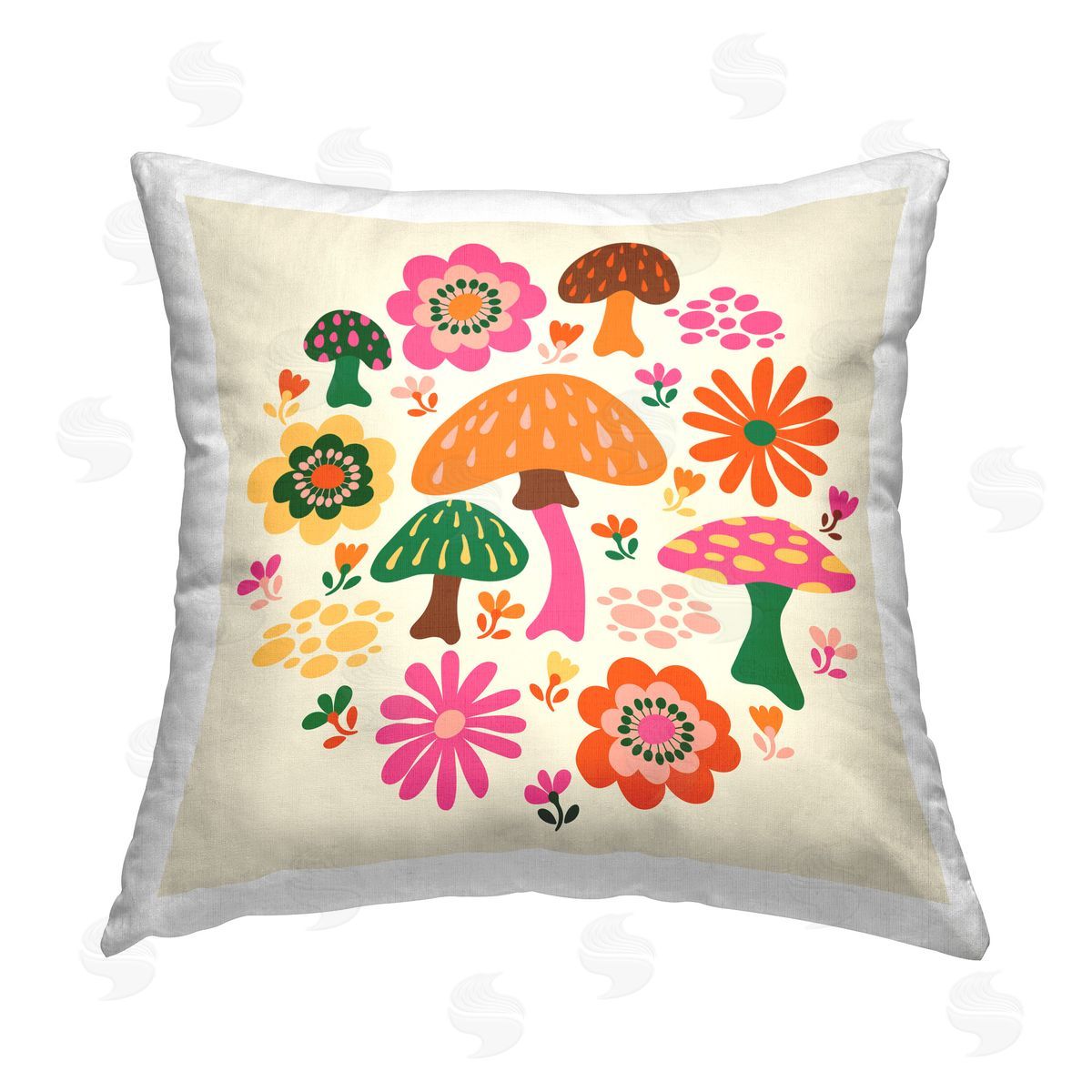 Carrie Cantwell Boho Woodland Flora Printed Plush Polyester Throw Pillow