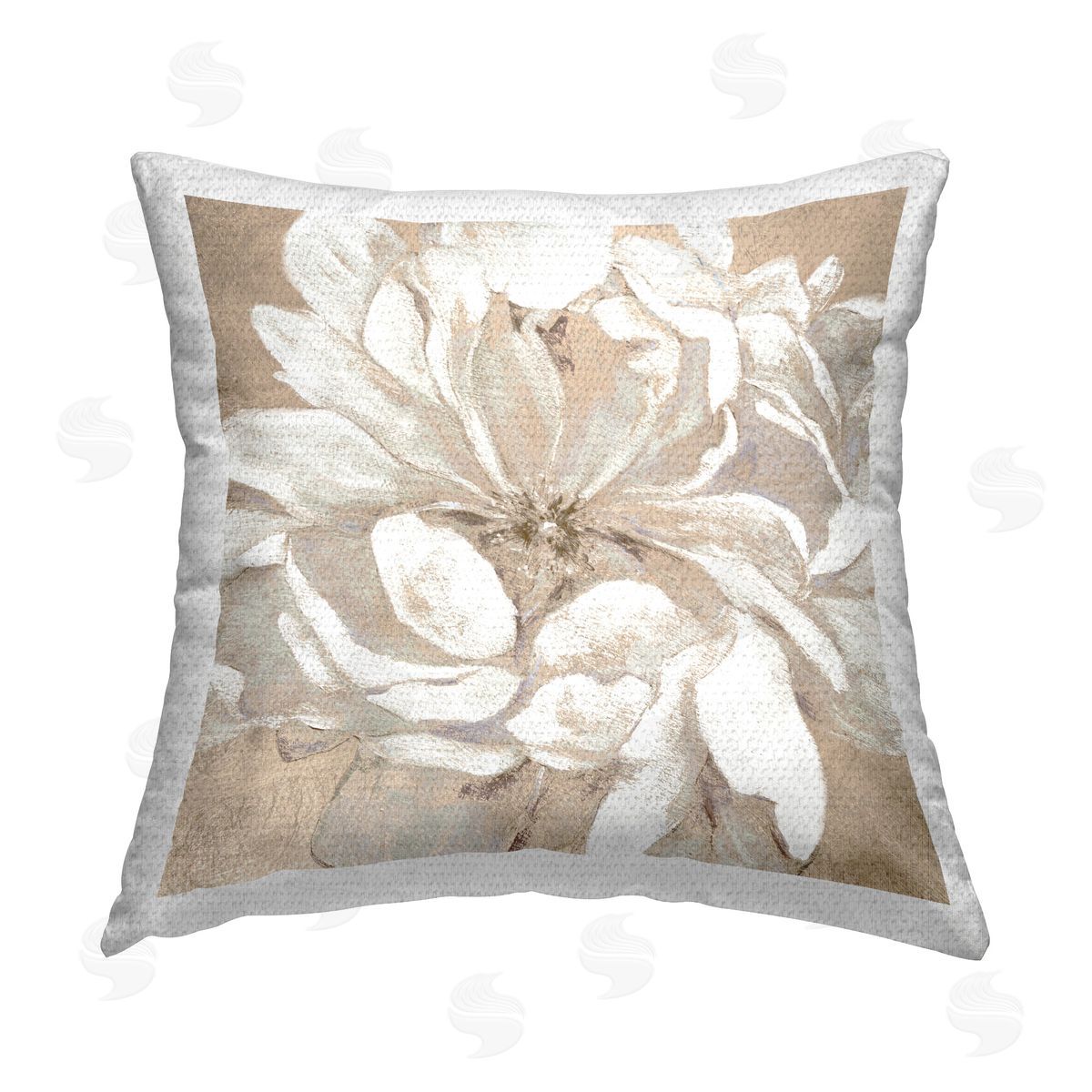 Carol Robinson Blush Peony Bloom Outdoor Quick-Dry Polyester Printed Throw Pillow