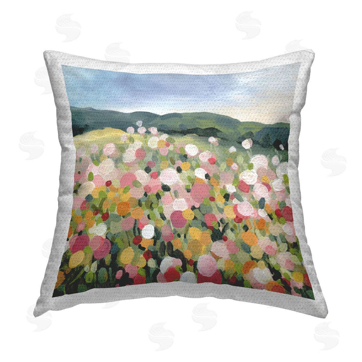 Carol Robinson Garden Party Meadow Outdoor Quick-Dry Polyester Printed Throw Pillow
