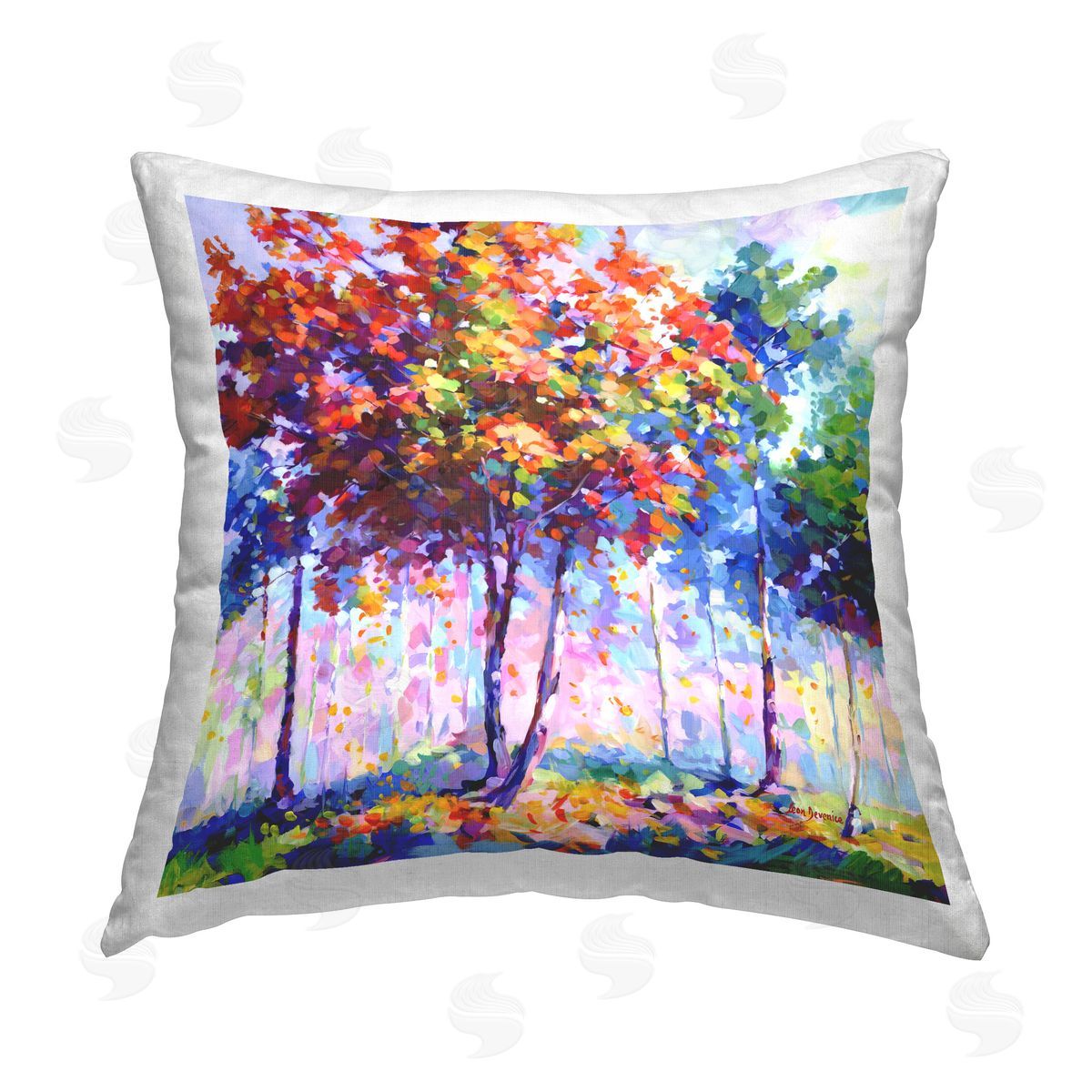 Leon Devenice Shades Of Solitude Printed Plush Polyester Throw Pillow