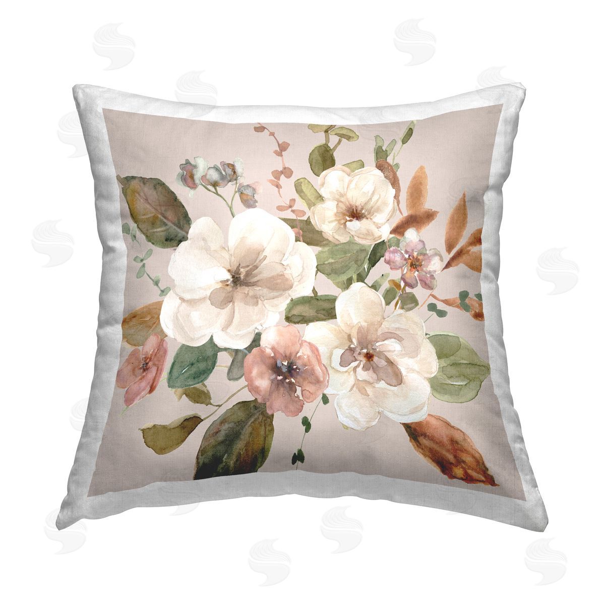 Carol Robinson Belles Fleur Florals Printed Plush Polyester Throw Pillow