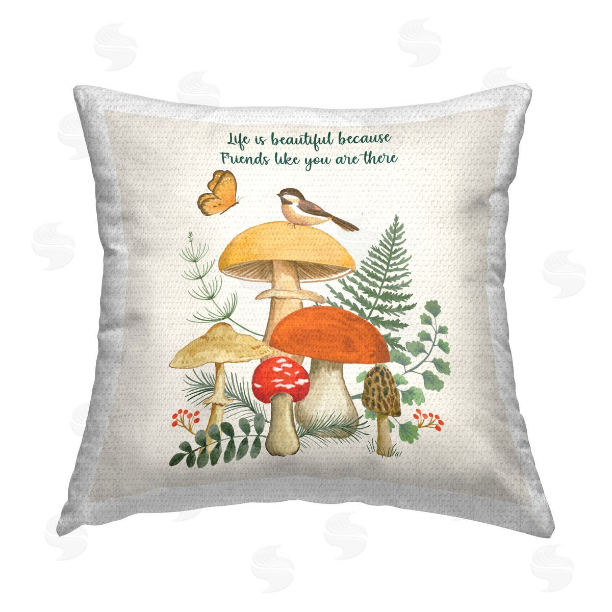 Sharon Lee Vintage Life Is Beautiful Outdoor Quick-Dry Polyester Printed Throw Pillow