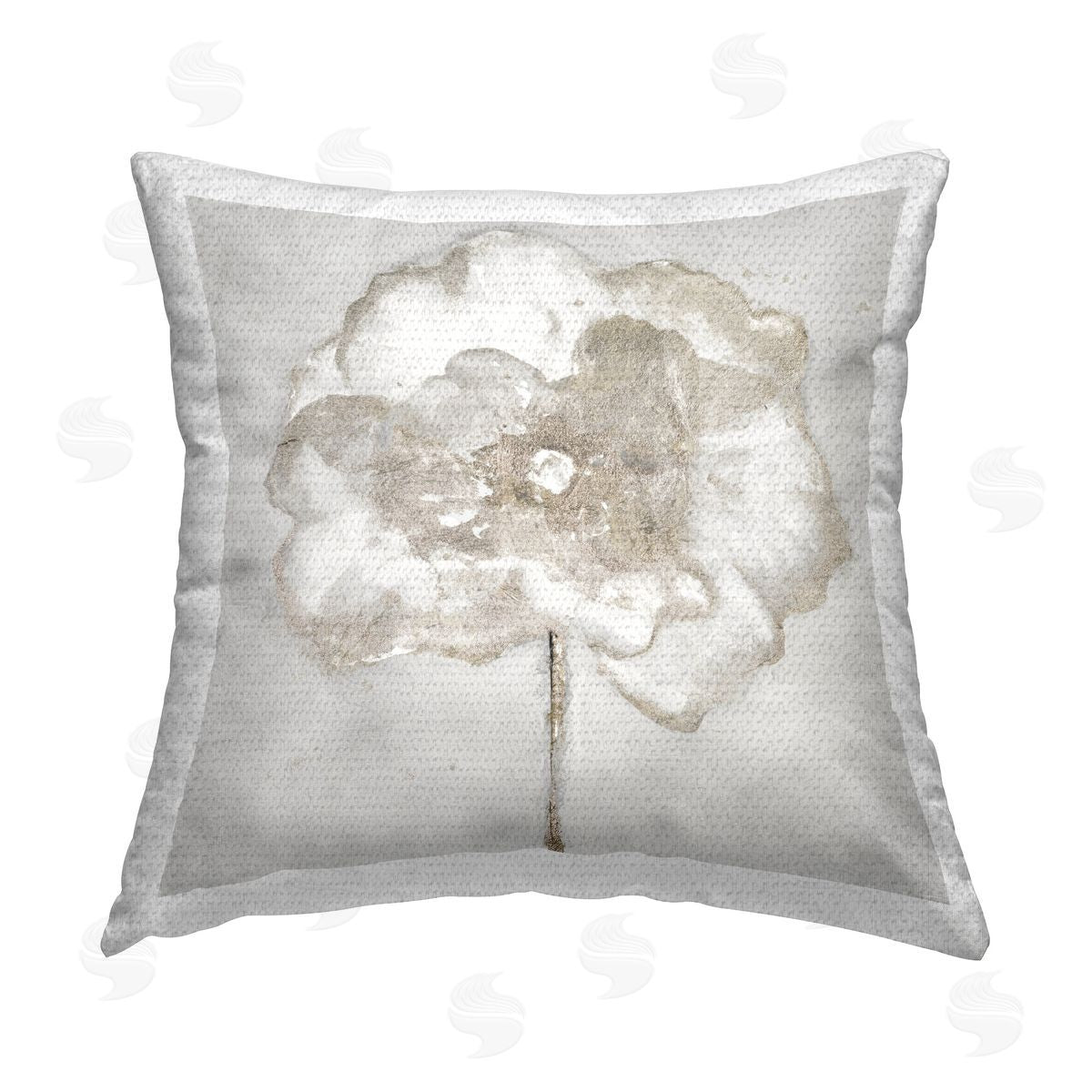 Patricia Pinto Gilded Flower Blossoms Outdoor Quick-Dry Polyester Printed Throw Pillow