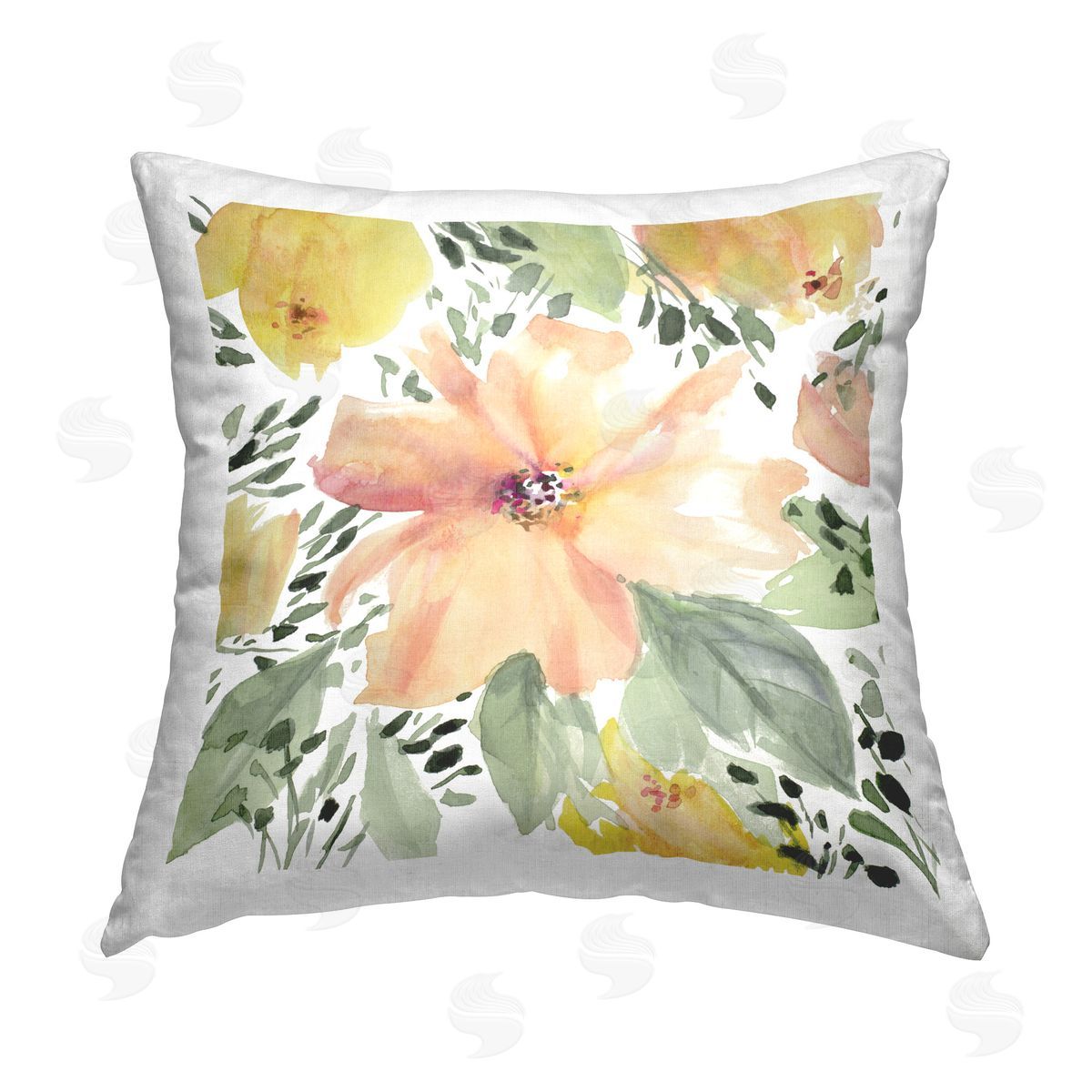 Lanie Loreth Birds Eye Flowers Printed Plush Polyester Throw Pillow