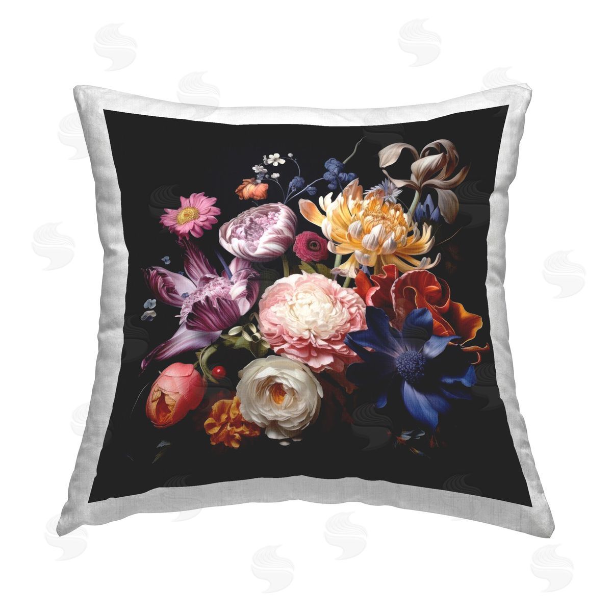 Lazar Studio Vintage Botanical Life Printed Plush Polyester Throw Pillow