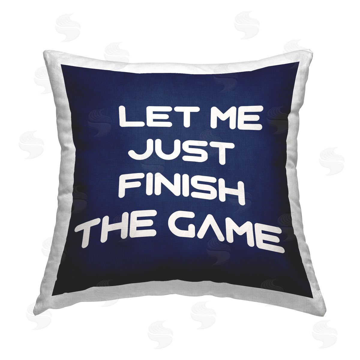Anna Quach Finish The Game Phrase Printed Plush Polyester Throw Pillow