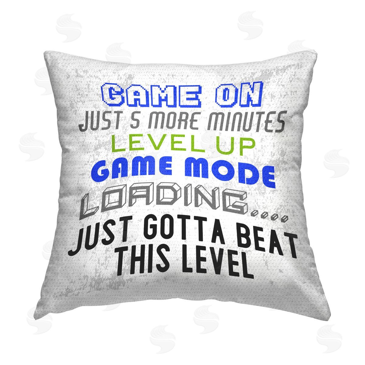 Kim Allen Game Mode Phrases Outdoor Quick-Dry Polyester Printed Throw Pillow