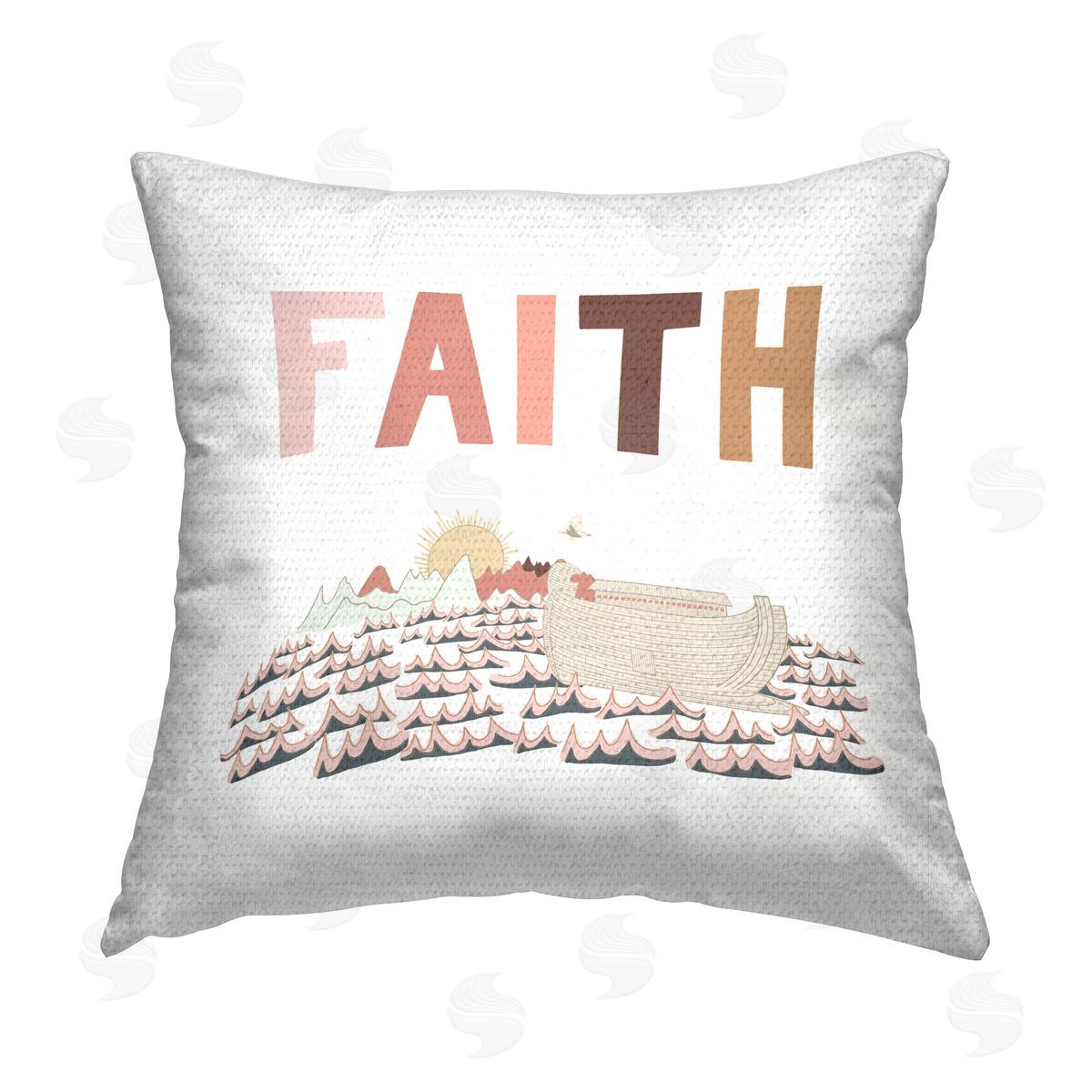 Tara Moss Noah's Ark Faith Outdoor Quick-Dry Polyester Printed Throw Pillow