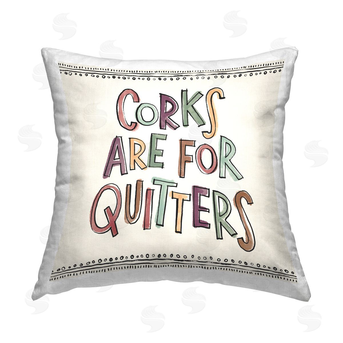 Anne Tavoletti Corks For Quitters Printed Plush Polyester Throw Pillow