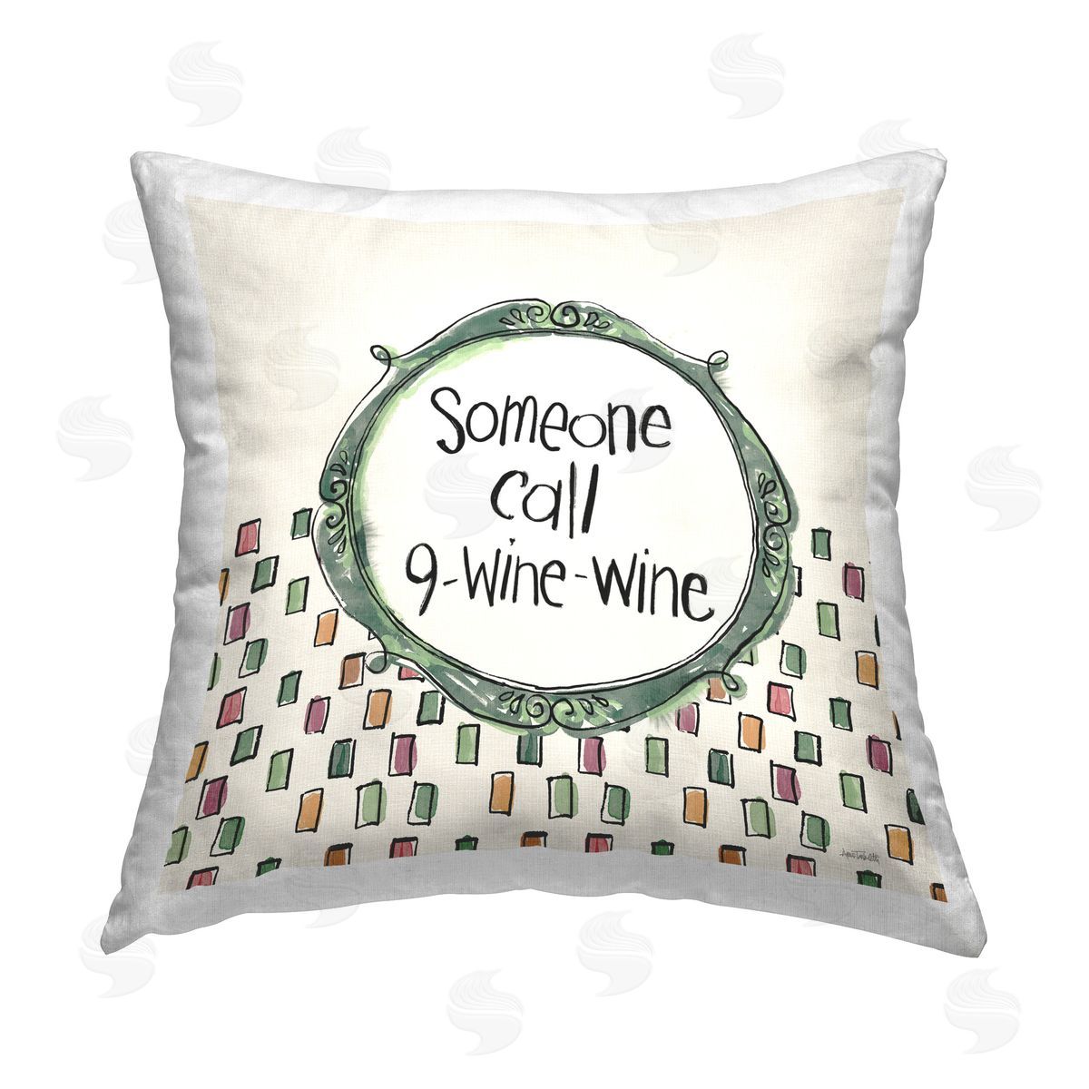 Anne Tavoletti Funny Wine Sentiment Printed Plush Polyester Throw Pillow