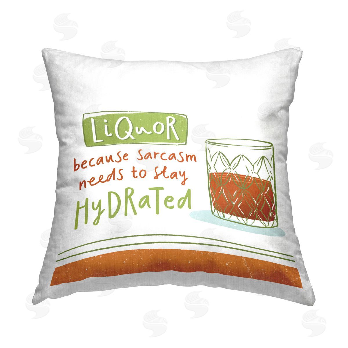 Courtney Morgenstern Funny Liquor Phrase Printed Plush Polyester Throw Pillow