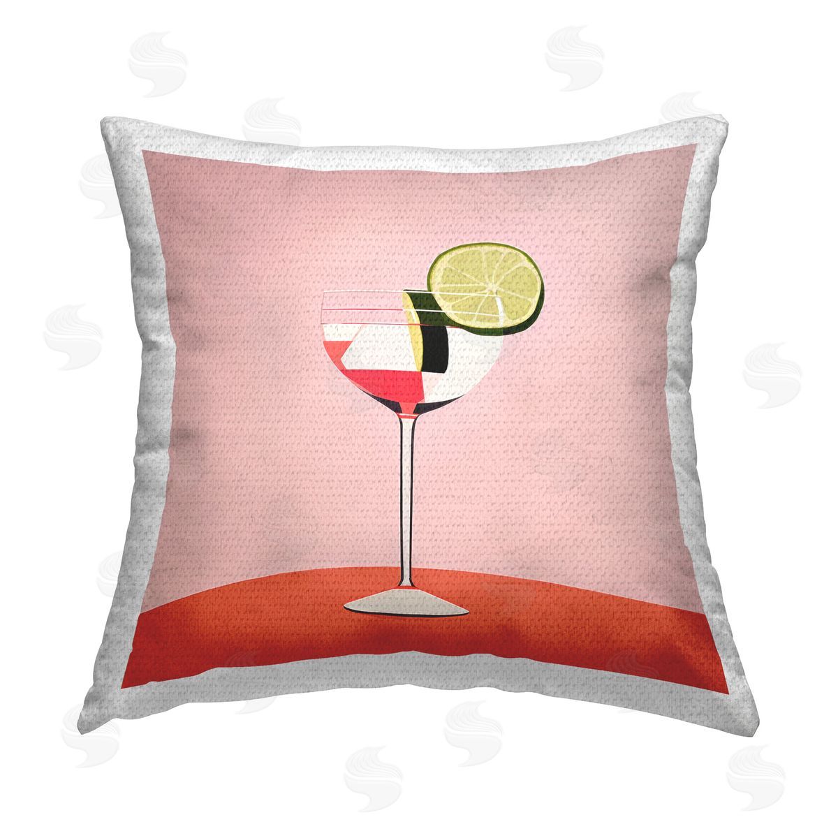 Irena Orlov Cocktail With Lime Outdoor Quick-Dry Polyester Printed Throw Pillow