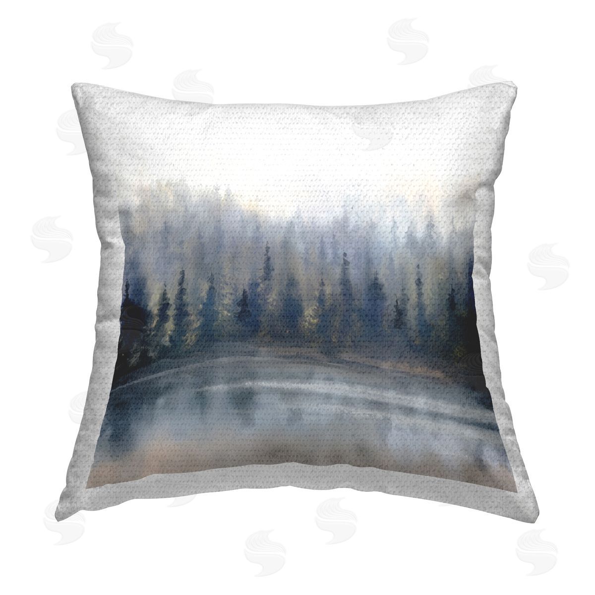 Danhui Nai Misty Gray Forest Outdoor Quick-Dry Polyester Printed Throw Pillow