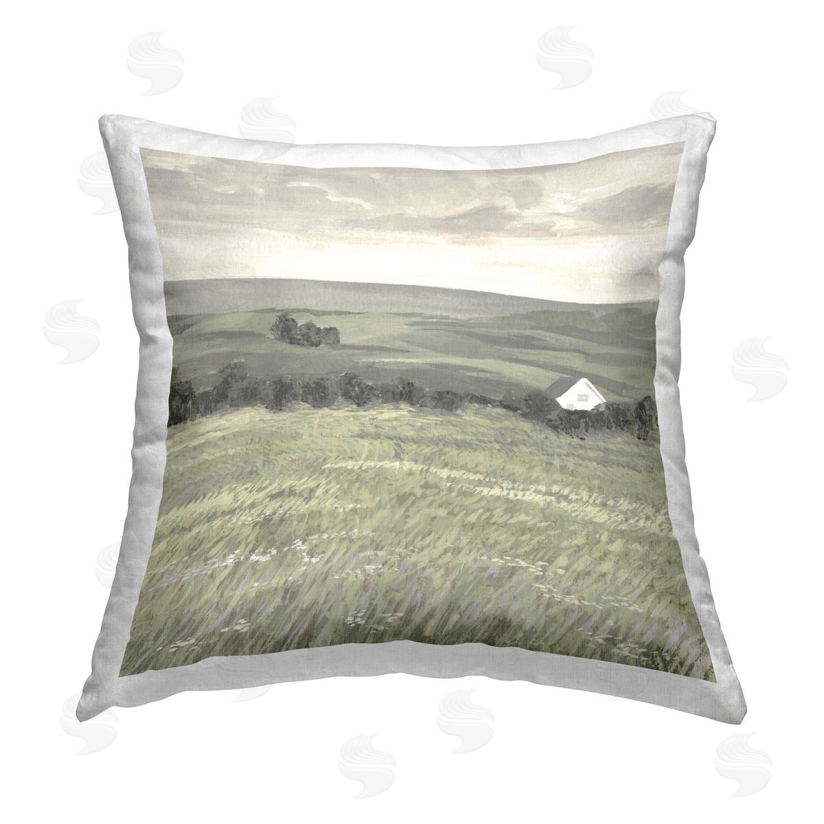 Victoria Borges Scenic Country Charm Printed Plush Polyester Throw Pillow