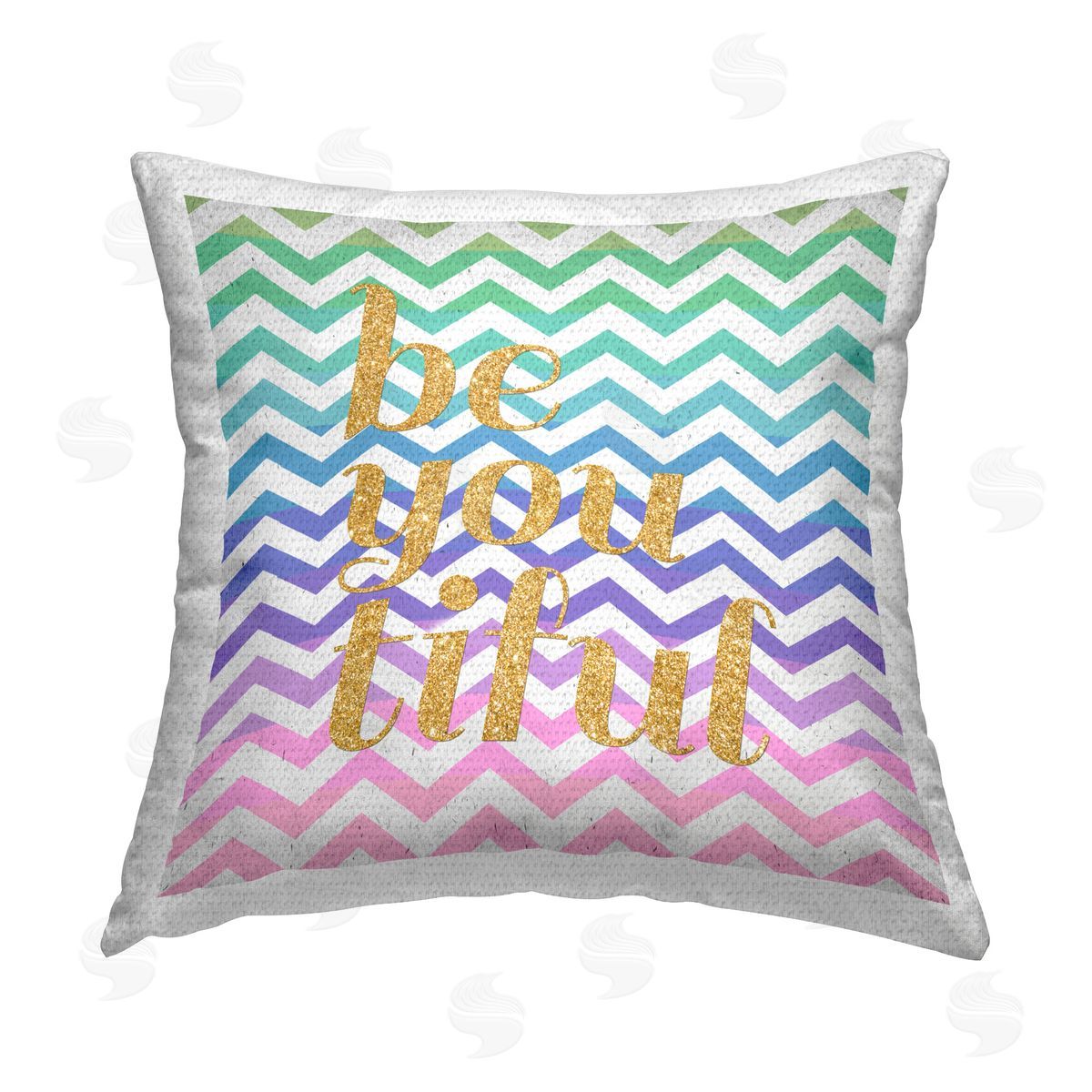 SD Graphics Studio Chevron Beautiful Phrase Outdoor Quick-Dry Polyester Printed Throw Pillow