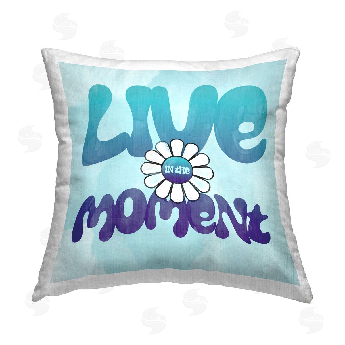 Katrina Craven Groovy Live In The Moment Printed Plush Polyester Throw Pillow