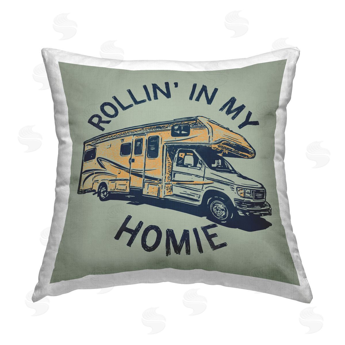 Jedco Brands Inc. Rollin' In My Homie Printed Plush Polyester Throw Pillow