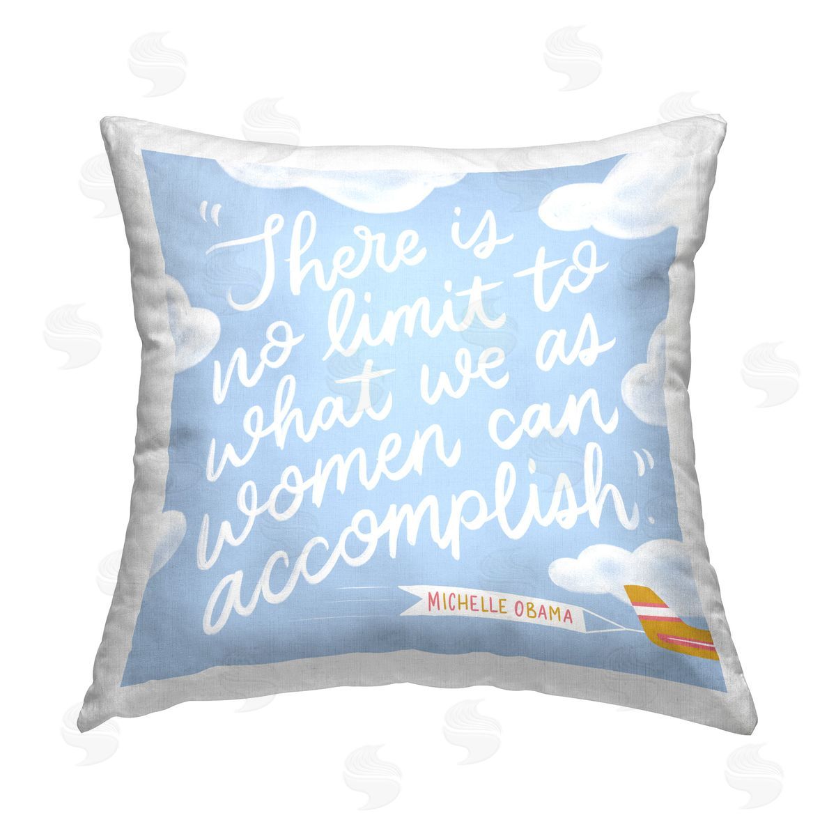 Joylark Studio Women Accomplishment Quote Printed Plush Polyester Throw Pillow