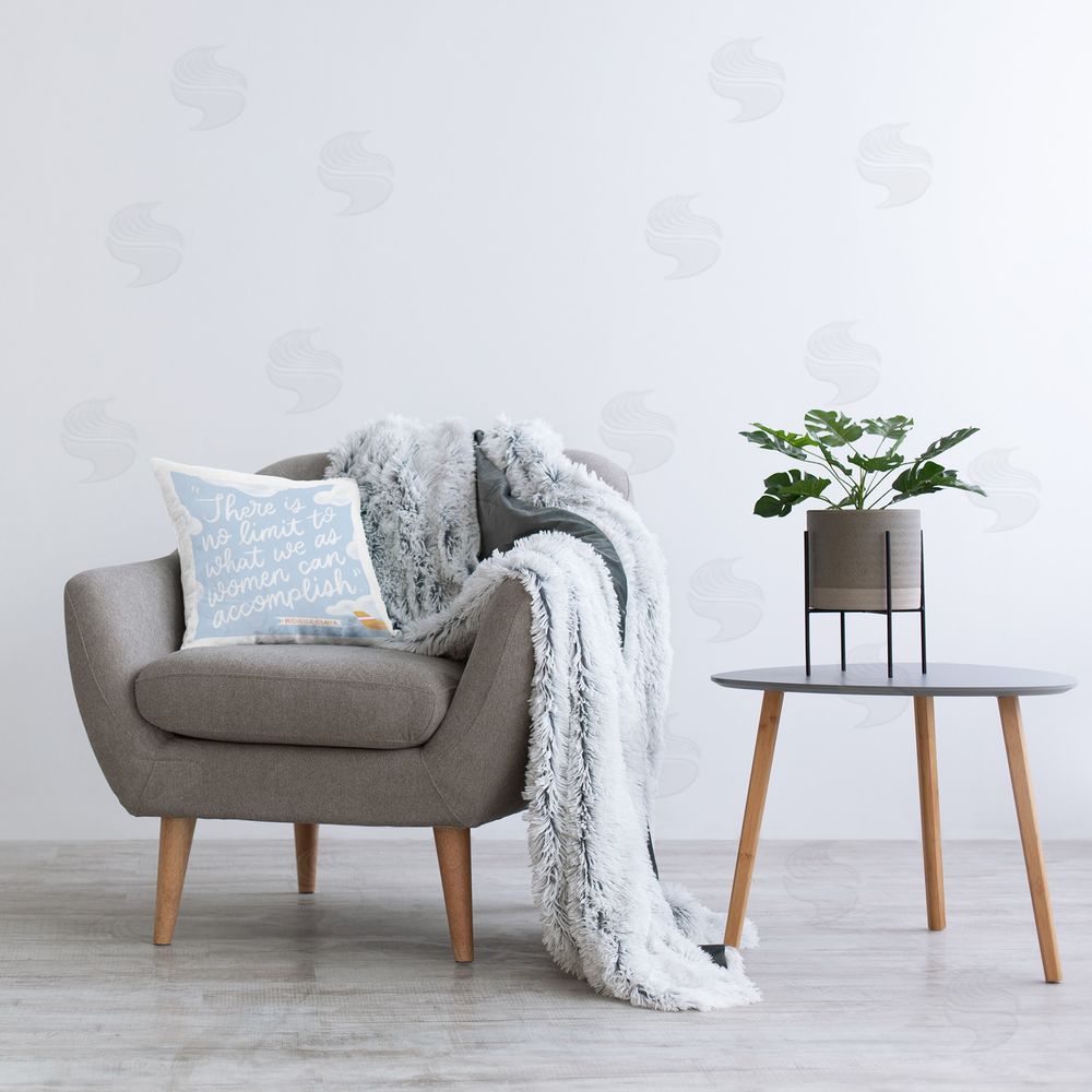 Joylark Studio Women Accomplishment Quote Printed Plush Polyester Throw Pillow On Chair