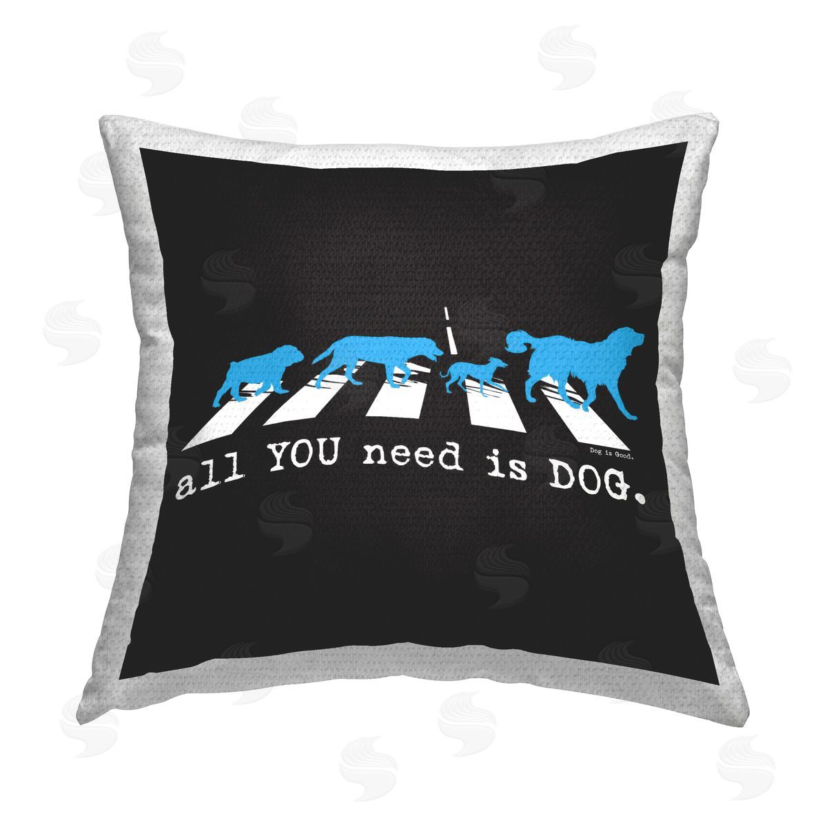 Dog Is Good Need Dog Music Pun Outdoor Quick-Dry Polyester Printed Throw Pillow