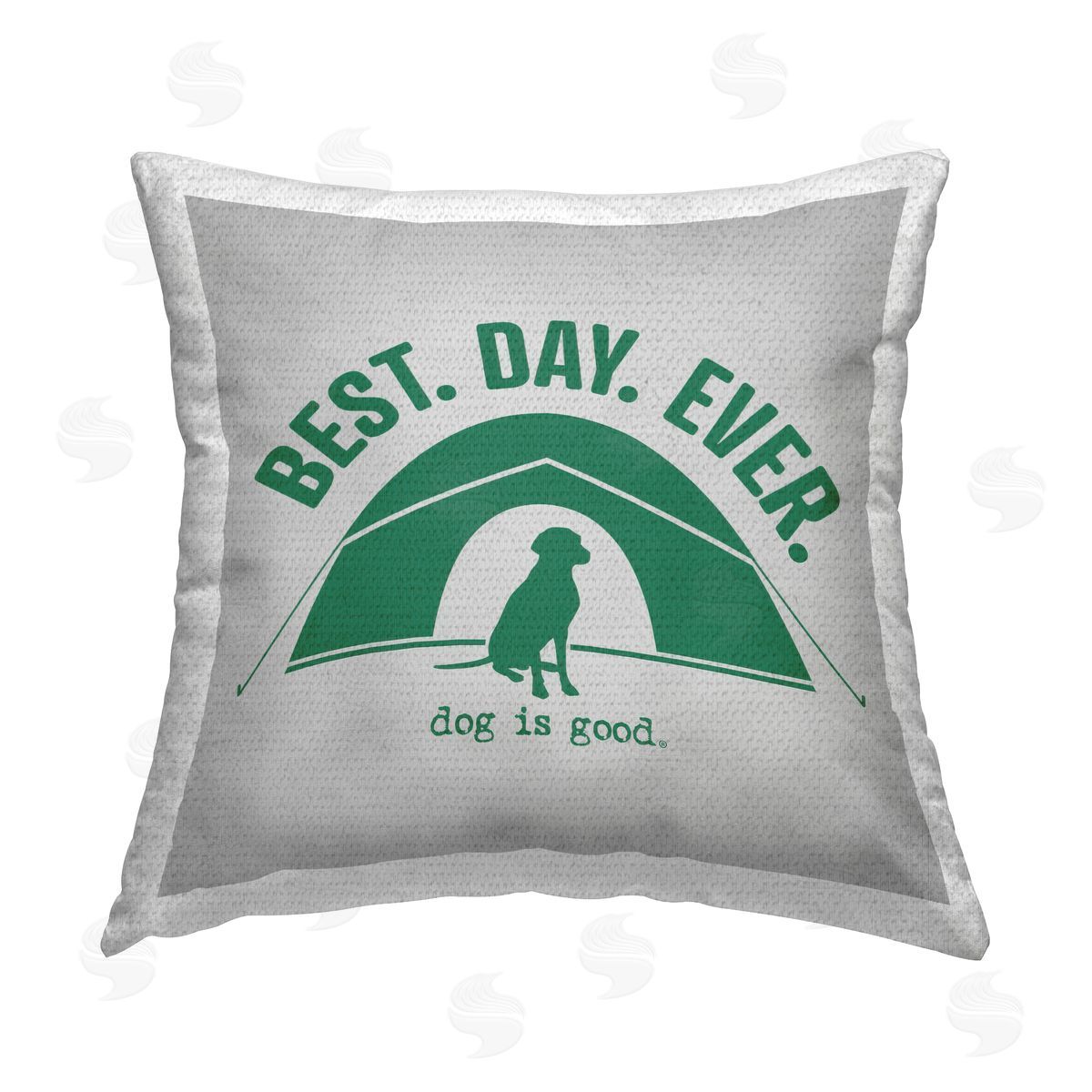 Dog Is Good Best Day Camping Dog Outdoor Quick-Dry Polyester Printed Throw Pillow