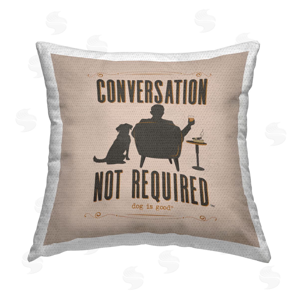 Dog Is Good Whiskey & My Dog Outdoor Quick-Dry Polyester Printed Throw Pillow