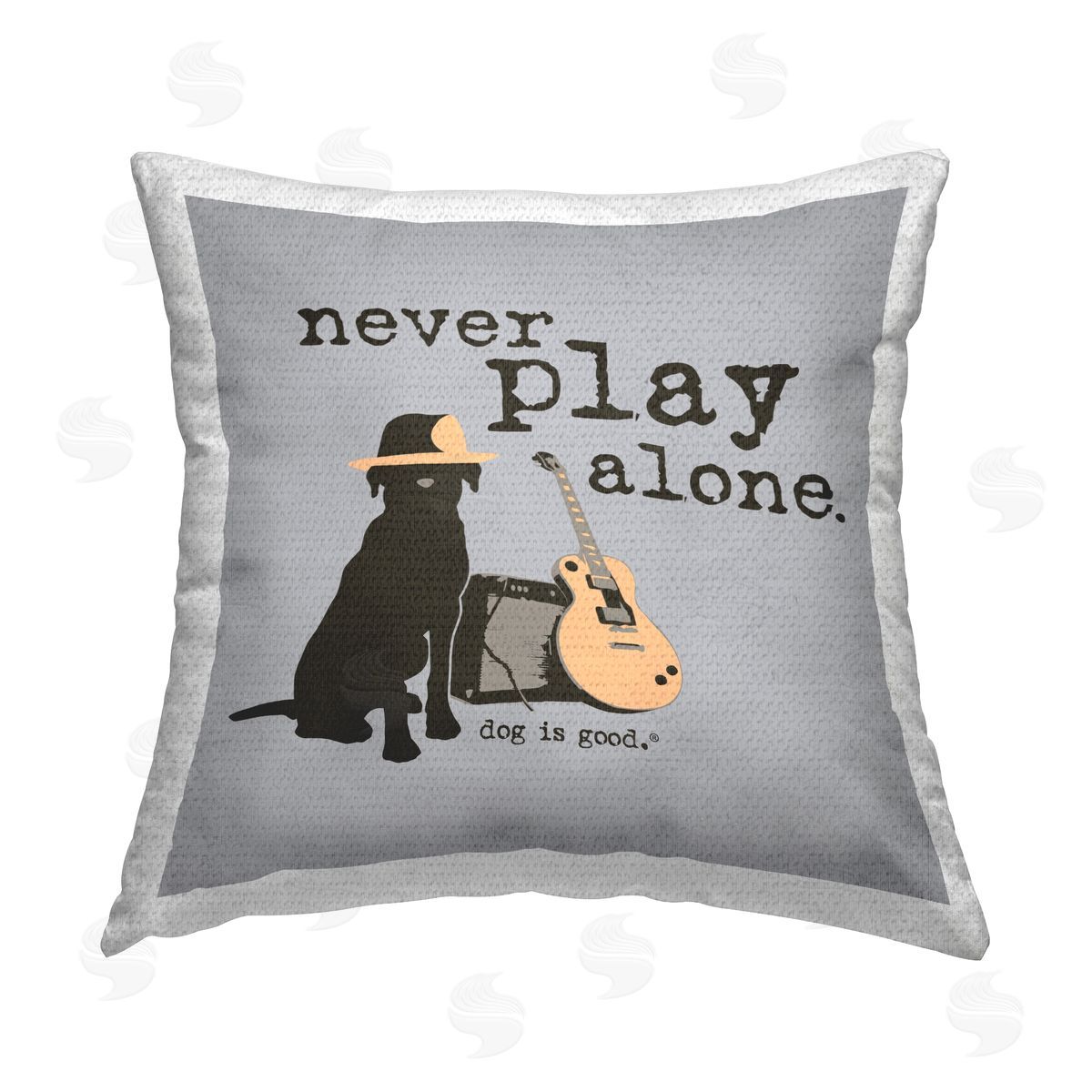 Dog Is Good Never Play Alone with Dog Outdoor Quick-Dry Polyester Printed Throw Pillow